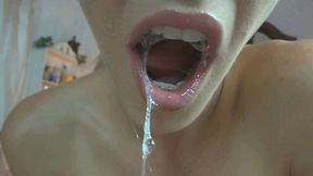 Horny milf takes cock in her sexy and soft mouth in her room