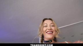 ”Young Whore Adira Allure Teasing & Dirty Talking Before Slobbing Huge Cock”