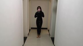 Chinese Bondage - Black Latex Suit