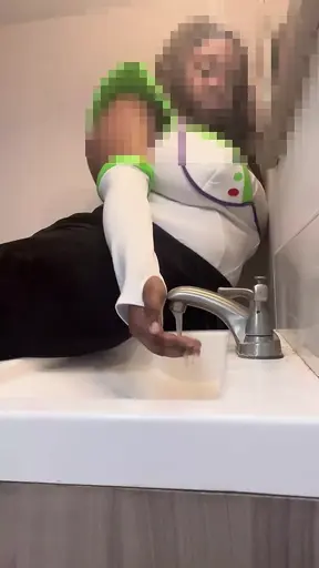 A Cute Ebony American Grinds In Her COSPLAY Outfit!