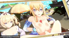 Genshin Impact Anime Babe Rides Dick for Juicy 3D Creampie Finish