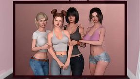 Naughty MILF lures young man to her house of busty women