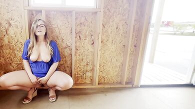 Blonde MILF in Glasses Teases with Heels Gets Caught Dirty Talking