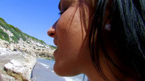 Cock and strap-on by the sea for two unleashed whores