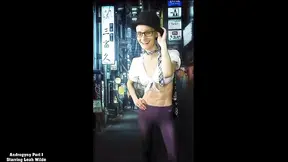 Androgynous star Leah Wilde gives a sloppy fellatio in remastered footage