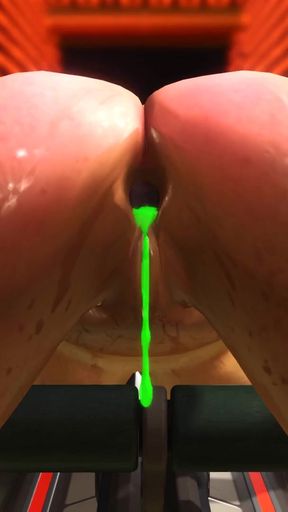 Memorable moment from &quot;Hot sex with alien. A sexy blonde has crazy fuck with a green alien in a spaceship&quot;