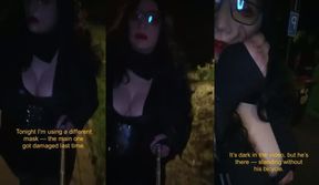 Flashed Silicone Tits Cyclist Stalks Pounds Cum Gushes Out