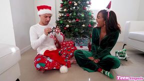 cute petite ebony babe let me use her tight pussy for christmas - malina melendez johnny love