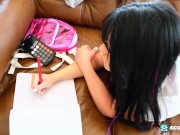 Naughty Student Serena Stirling Spreads Her Pussy and Asshole After School