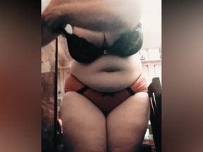 Real Stepaunt 57 years old. Big natural tits. Homemade 030