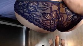 Dominant Wife Puts Husband in Panties, Spanks &amp_ Pegs Him with Strapon Until She Squirts &ndash_ Real Married Couple Femdom