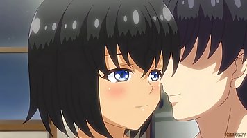 Hentai brunette can't stop moaning from pleasure while getting nailed, because she is about to cum