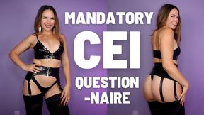 Mandatory CEI Questionnaire