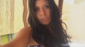 teasing meximilf! gabby quinteros plays with her clit & tits!