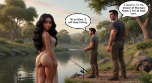 The Husband Secretly Watches His Wife Sharing Intense Encounter with Tall Protector at the Family Farm