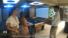 Latina nymphos take huge cocks in wild MFF threesome