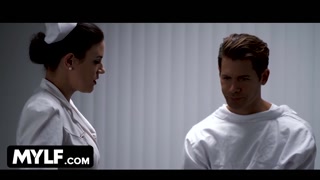 Mylf - Perfect Assed Busty Nurse Ratched Gives Her Patient Passionate Blowjob - Movie Parody