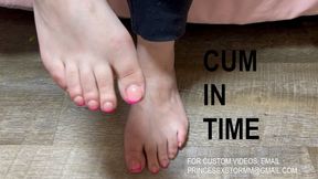 Cum in Time - Princess Storm stars in this sexy foot JOI featuring edging, glasses, a sexy latina Domme, and more