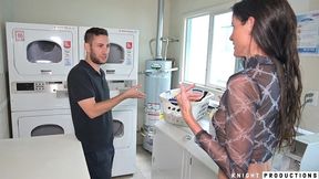sofie marie fucks neighbor in the laundry room