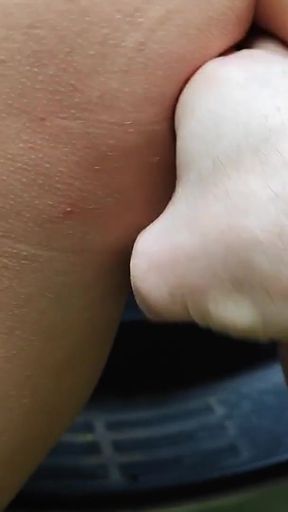 Captivating moment from &quot;Wife fucks trailer hitch to squirt&quot;