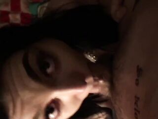 Shy goth girl gets fucked hard by tattooed stranger