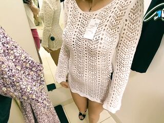 Talking, shopping, picking out a costume for a Russian chick.