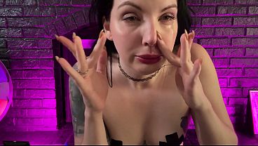 Goth Girl Sneezing Snotfest - Fishnets Induced Sneezing Snot Play No Tissue Messy