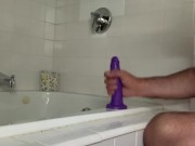 Curious daddy bear rides a newer, bigger toy (Pt 1)