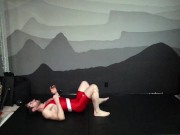 "Wrestling with Calvin" (Narrated true sex story while jerking off in singlet)