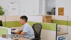 Hot office romance leads to risky passion with Bella Rolland and Chris