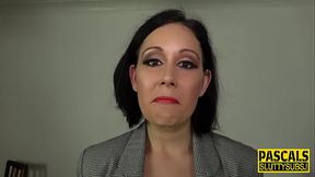 BDSM submissive gets fingered and fucked deepthroat