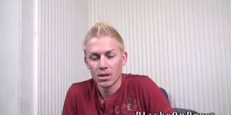 Platinum-blonde Mohawk Stud Gets Ganged by Ebony Thugs