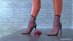 Goddess Amber - Milking Your Crushed Cock & Balls Under My Glamorous Heels - 188 Slave Cam - Trample Trampling CBT Ballbusting Foot Feet Shoe Boots Fetish Shoejob Footjob Cumshot Ruined Orgasm
