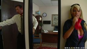 Gorgeous busty blonde Bridgette B is enjoying this massive dick