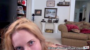 Fitness Crazed MILF Ciel From the Usa Slides Out of Her Evening Dress and Rubs Her Inviting Cunt