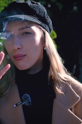 Outdoors Smoking with Beaty Russian Girl 2