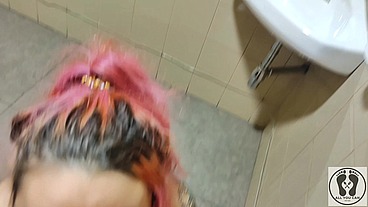 FUCKING AT PUBLIC TOILET STANDING DOGGY FUCK FACIAL CUMSHOT