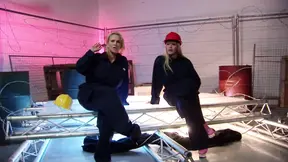 Two blonde sluts get shared and fucked by one lucky guy