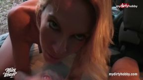 Hot - Amateur blonde outdoor sex in a car