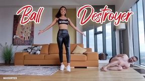 Bet On Ballbusting: Hard Kicks From Ebony Mistress MahoganyQen