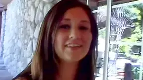 Beautiful brunette slut gets plowed in her both holes by big rod
