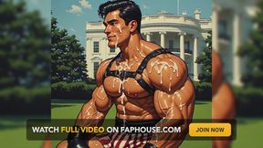 Cum Covered Muscle Men Art
