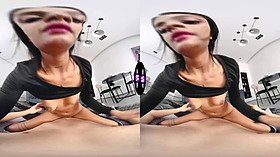 Breiny Zoe gets a mouthful of cum while getting her tight ass drilled in virtual reality