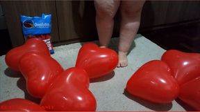 Heart balloon stomp