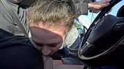 Her new remote vibrator melting her tight wet pussy until she cum while I'm driving