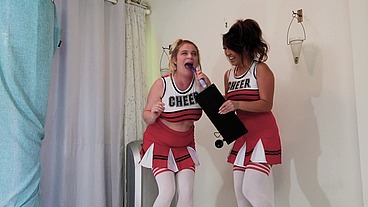 Cheerleaders tryout sex machine