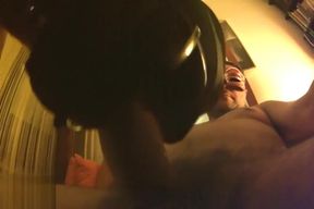 POV Harsh dental gag deepthroating slave slut in leather harness