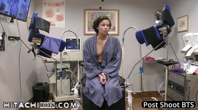 Doctor Tampa administers a mandatory vibrator treatment to a compliant patient during a realistic medical exam