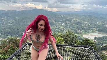 On Vacation with Latina redhead