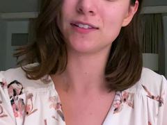 Cute curly brunette solo webcam masturbation